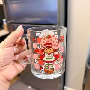 Strawberry Character Glass Mug with Handle